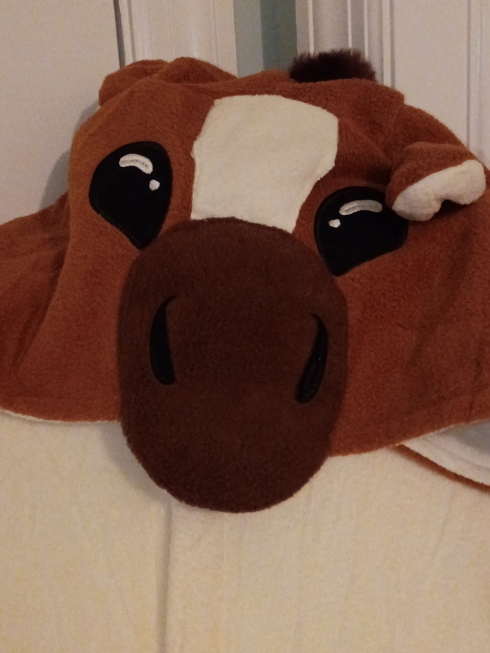 Brown Horse Plush Hooded Adult Large Costume- Halloween